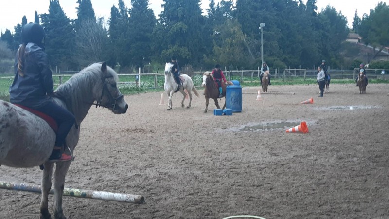 Cours d'équitation en pédagogie ludique